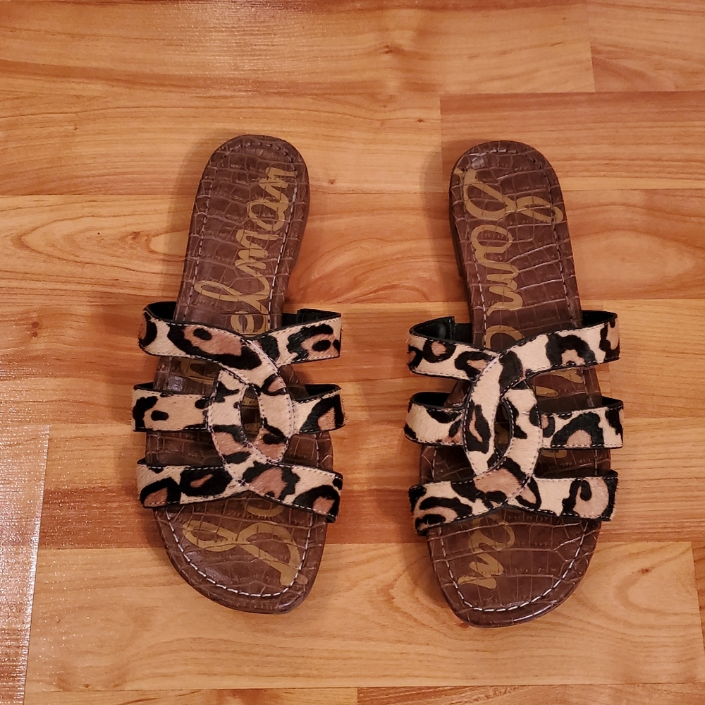 Sam Edelman Leapord Slides Size 8